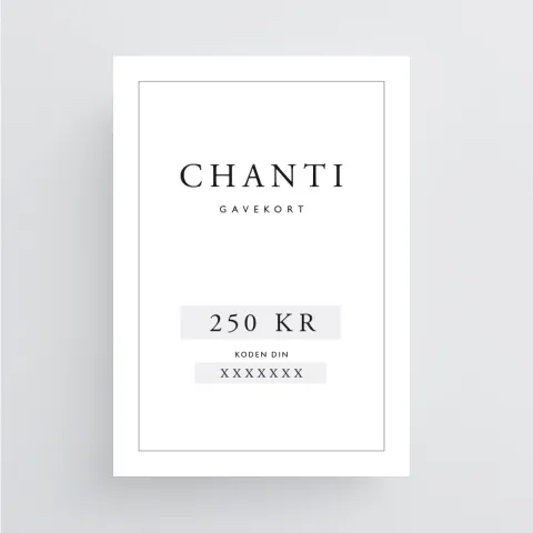 Gavekort til CHANTI.NO