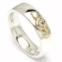 kolleksjonsprøve zirkon ring i sølv
