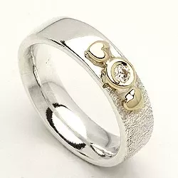 kolleksjonsprøve zirkon ring i sølv