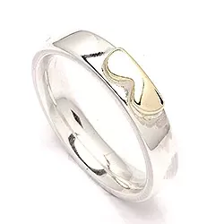 kolleksjonsprøve ring i sølv og alm. gull