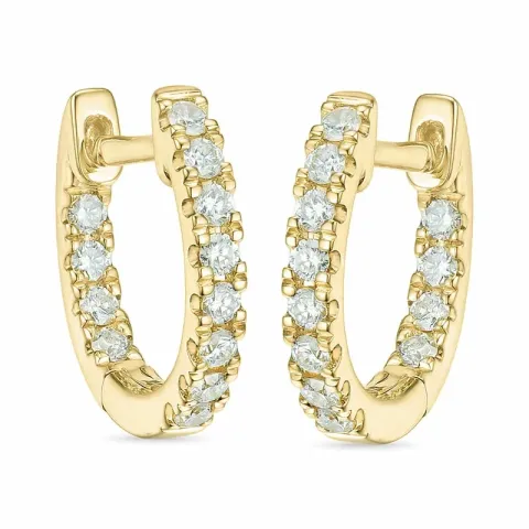 kolleksjonsprøve diamant creol i 14 karat gull med diamant 