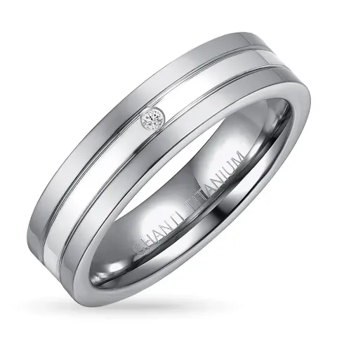 kolleksjonsprøve ring i titanium og sølv