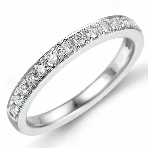 kolleksjonsprøve diamantring i 14 karat hvitt gull 0,26 ct