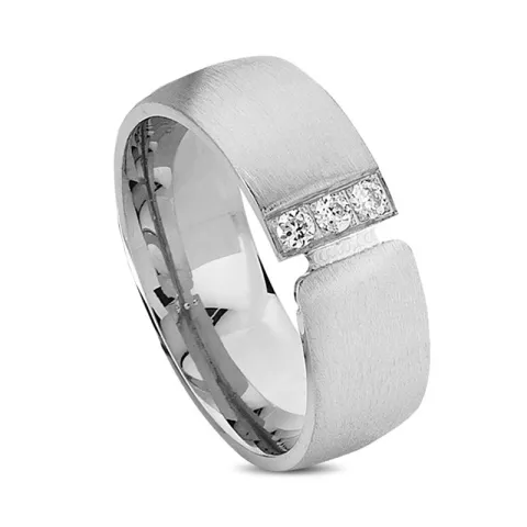 kolleksjonsprøve zirkon ring i sølv