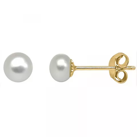 5 mm Støvring Design perle ørestikker i forgylt sølv