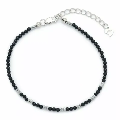 kolleksjonsprøve svart armbånd med onyks og hematite