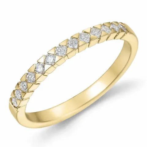 kolleksjonsprøve diamant alliansering i 14 karat gull 0,26 ct