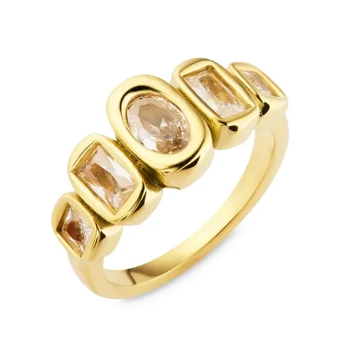 kolleksjonsprøve ring i forgylt stål - OCEANA