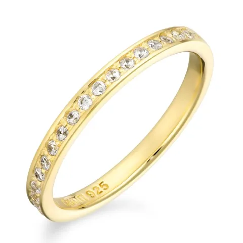 kolleksjonsprøve zirkon ring i forgylt sølv