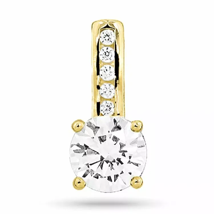 zirkon anheng i 9 karat gull