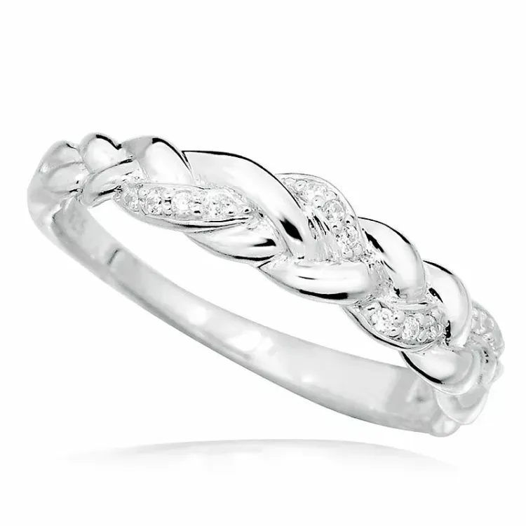 flettet ring i sølv