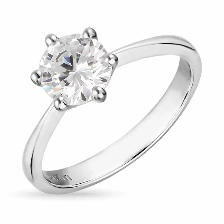 zirkon ring i sølv