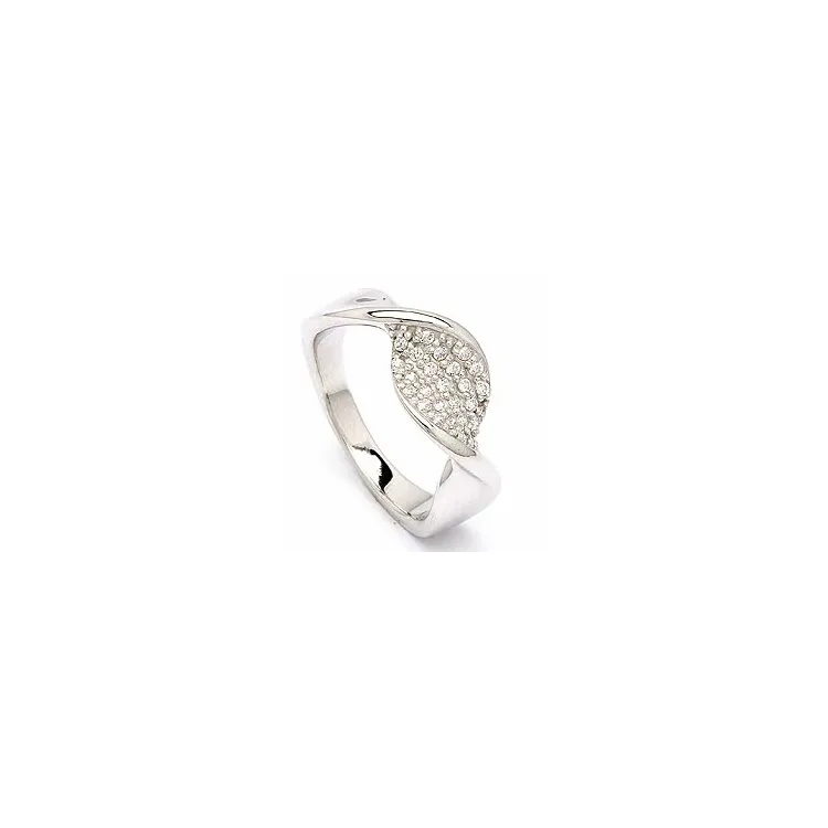 zirkon ring i sølv