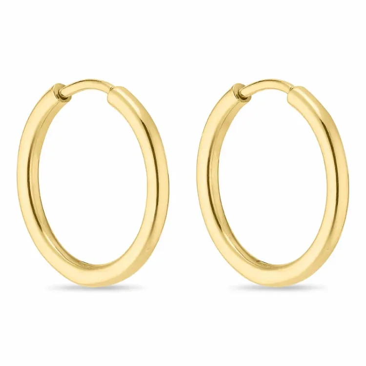 19 mm creol i forgylt sølv - Lumé Essence