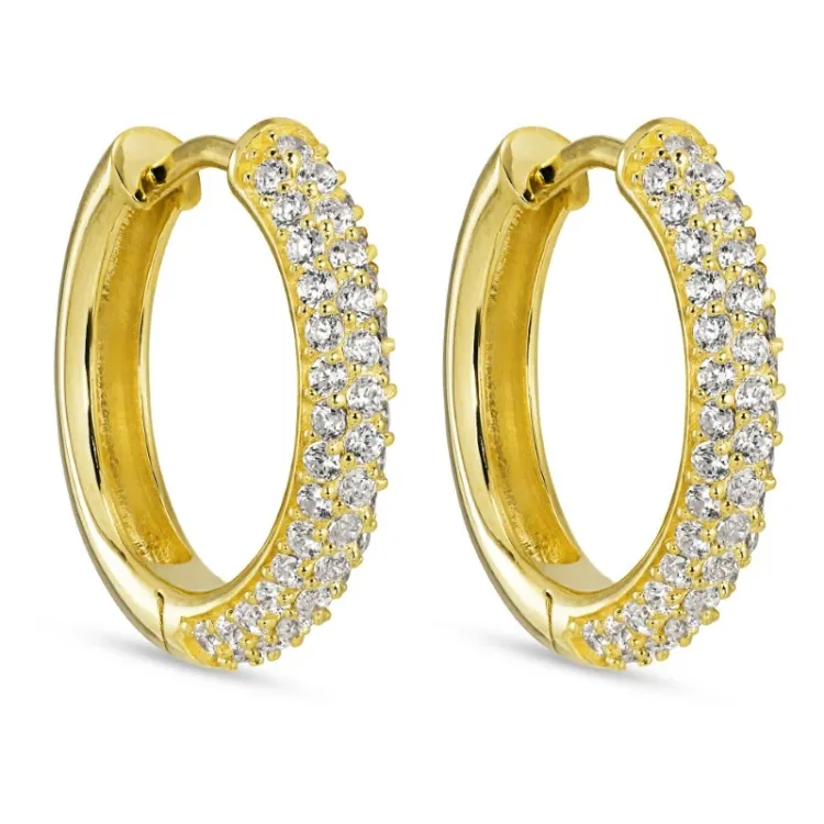 17,2 mm zirkon creol i forgylt sølv - Lumé Illume