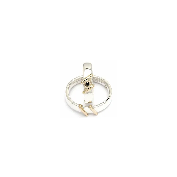 Gifteringer fra rs of scandinavia i sølv og alm. gull 0,03 ct