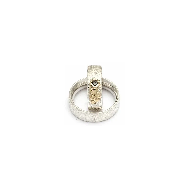 Gifteringer fra rs of scandinavia i sølv og alm. gull 0,05 ct