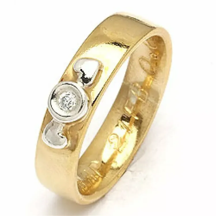 Giftering fra rs of scandinavia i 8 karat gull 0,02 ct