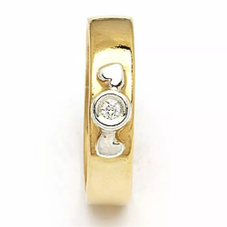 Giftering fra rs of scandinavia i 8 karat gull 0,02 ct