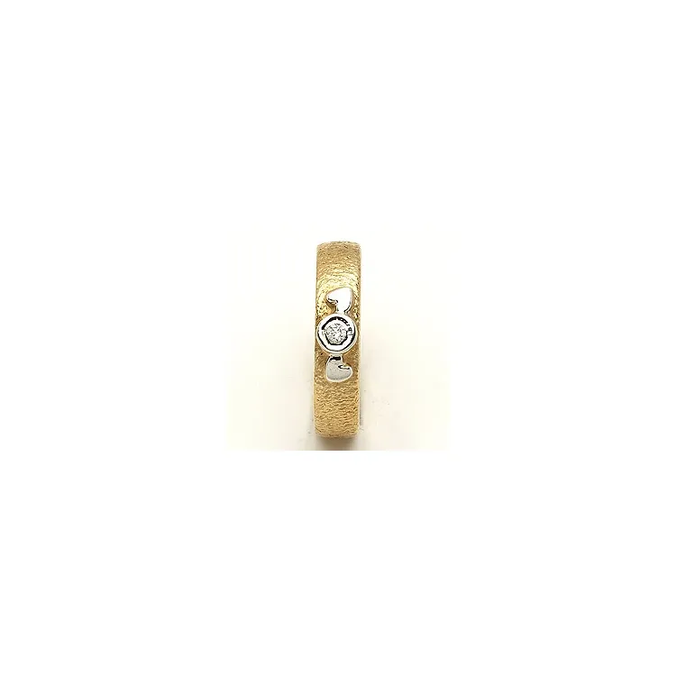 Giftering fra rs of scandinavia i 14 karat gull og hvitt gull 0,02 ct