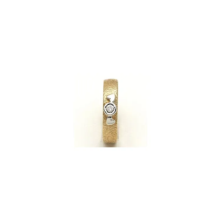 Giftering fra rs of scandinavia i 8 karat gull og hvitt gull 0,02 ct