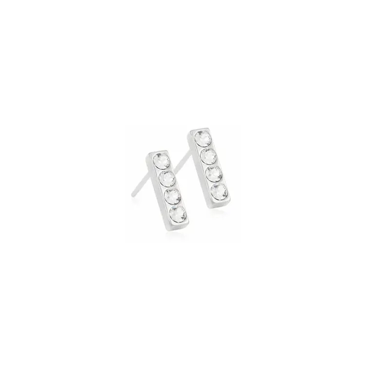 Blomdahl øredobber i titanium hvit swarovski krystall