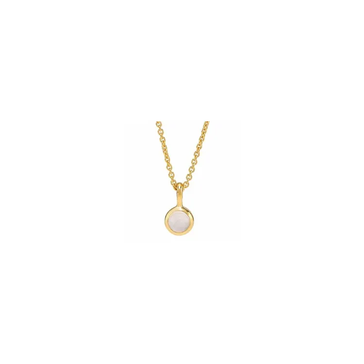 NORDAHL ANDERSEN Sweets kvarts anheng med halskjede i forgylt sølv rosa kvarts