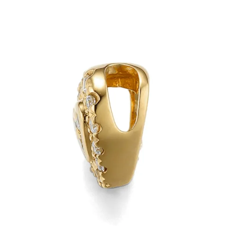 hjerte diamantanheng i 14 karat gull 0,11 ct