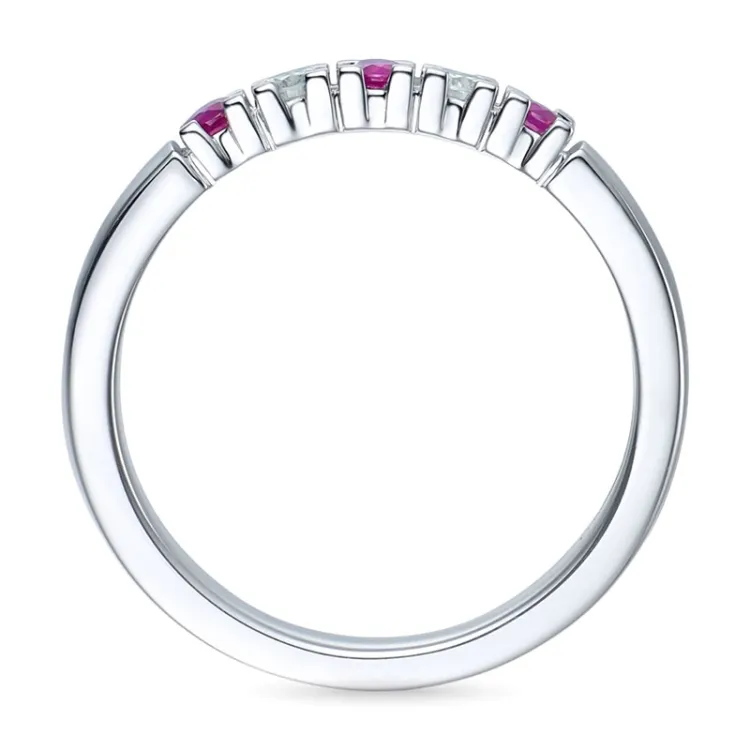 alliansering i 14 karat hvitt gull 2 x 0,05 ct 0,22 ct