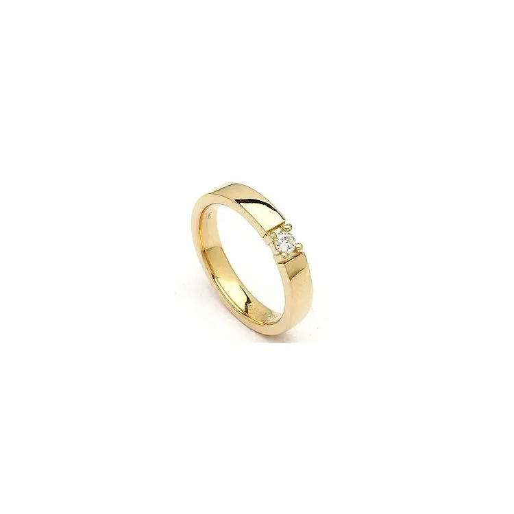 Alliansering i 14 karat gull 0,10 ct