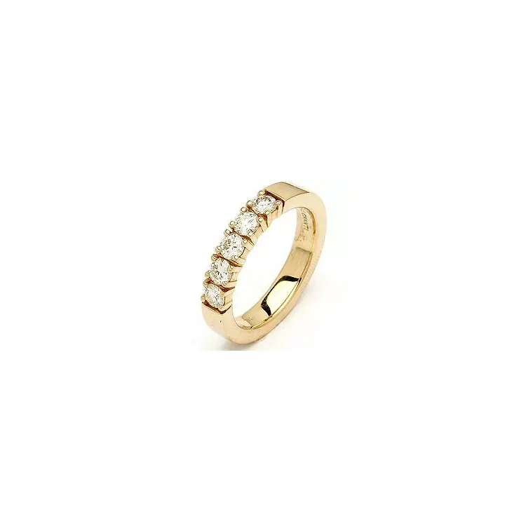 Alliansering i 14 karat gull 5 x 0,15 ct