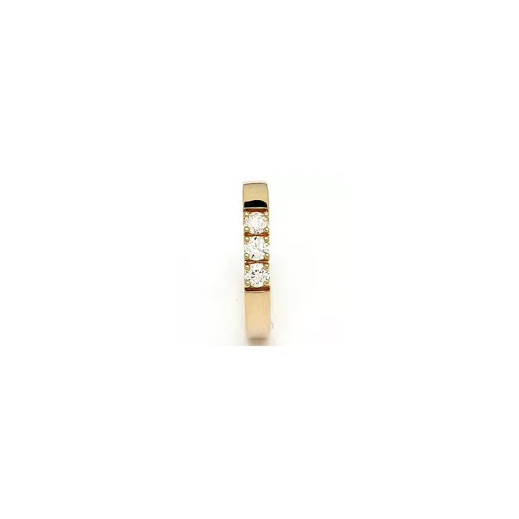 alliansering i 14 karat gull 3 x 0,15 ct