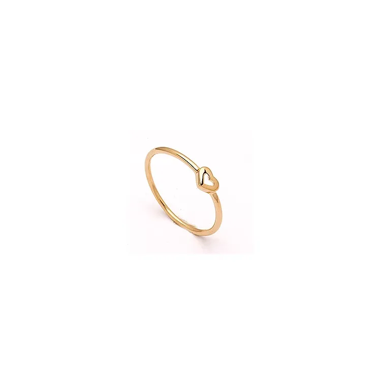Simple Rings hjerte ring i forgylt sølv