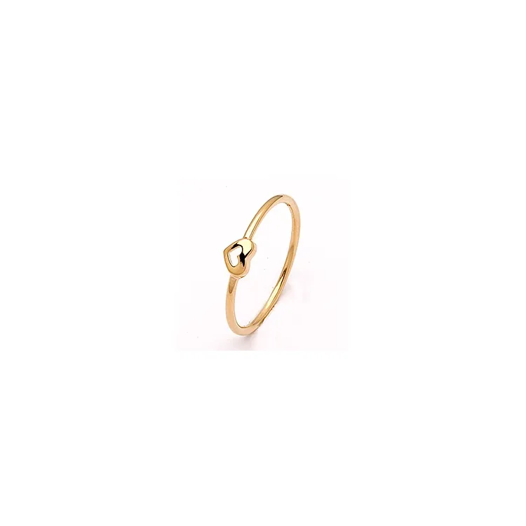 Simple Rings hjerte ring i forgylt sølv