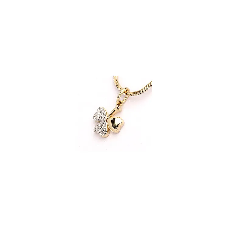 diamantanheng i 14 karat gull med rhodium 0,0112 ct