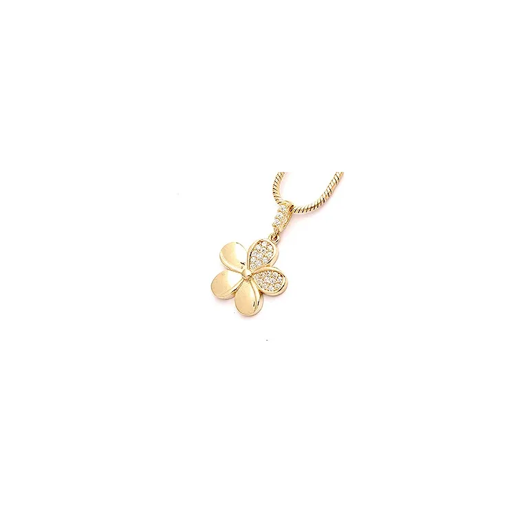 Blomst anheng i 9 karat gull