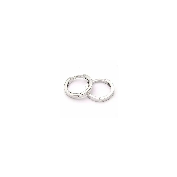 12 mm creol i 14 karat hvitt gull
