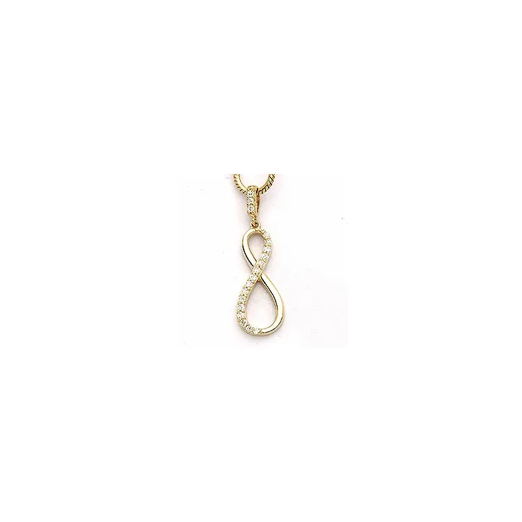 Infinity anheng i 14 karat gull