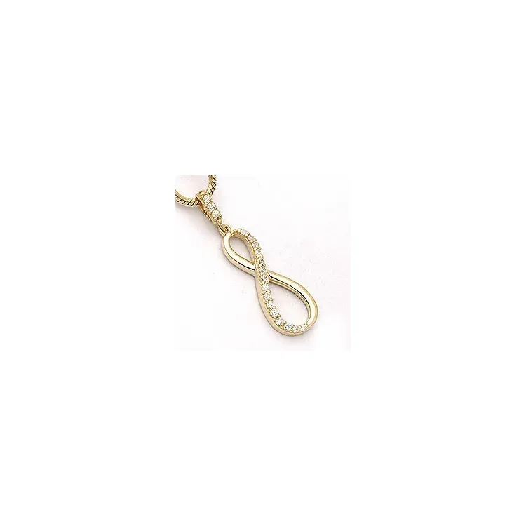 Infinity anheng i 14 karat gull