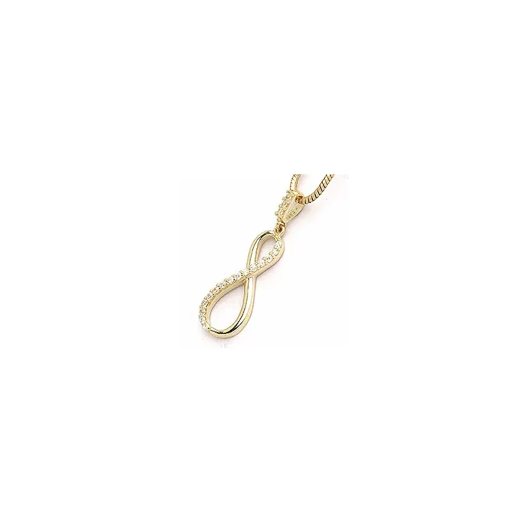 Infinity anheng i 14 karat gull