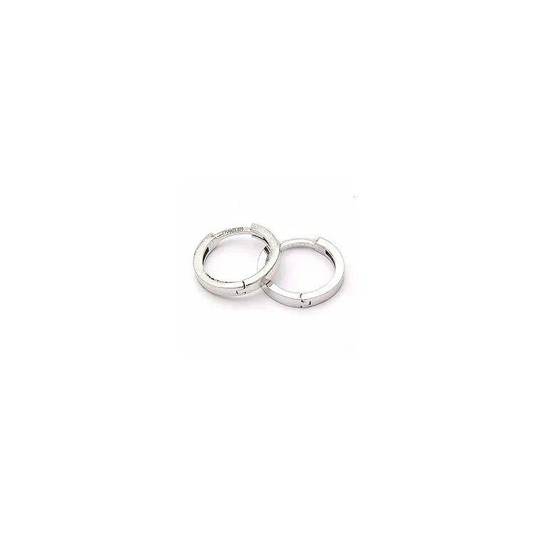 12 mm creol i 9 karat hvitt gull