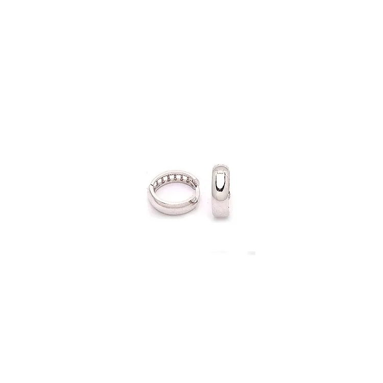 12 mm creol i 9 karat hvitt gull