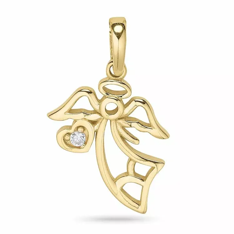 Engel anheng i 9 karat gull