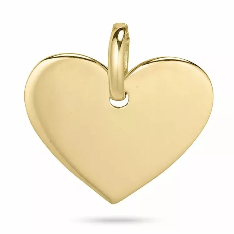 Hjerte anheng i 9 karat gull