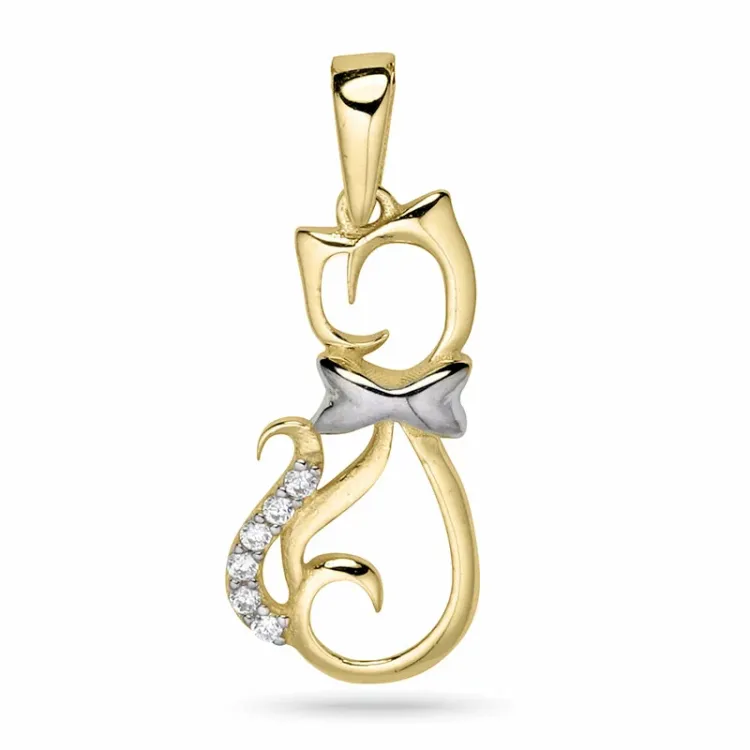 katt anheng i 9 karat gull - Gold Collection
