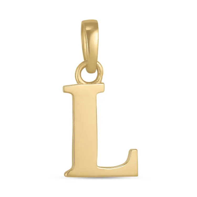 bokstav l anheng i 9 karat gull - My Letter