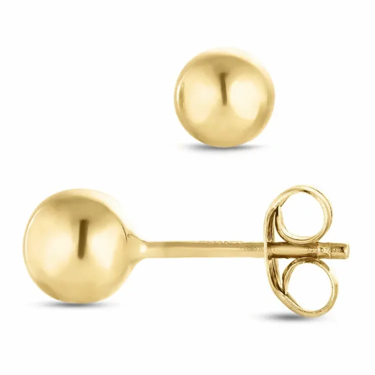 5 mm kule øredobber i 9 karat gull - Gold Collection