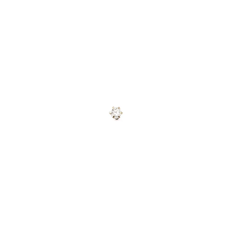 1/2 par 3 mm øredobber i 9 karat gull med zirkon - Gold Collection