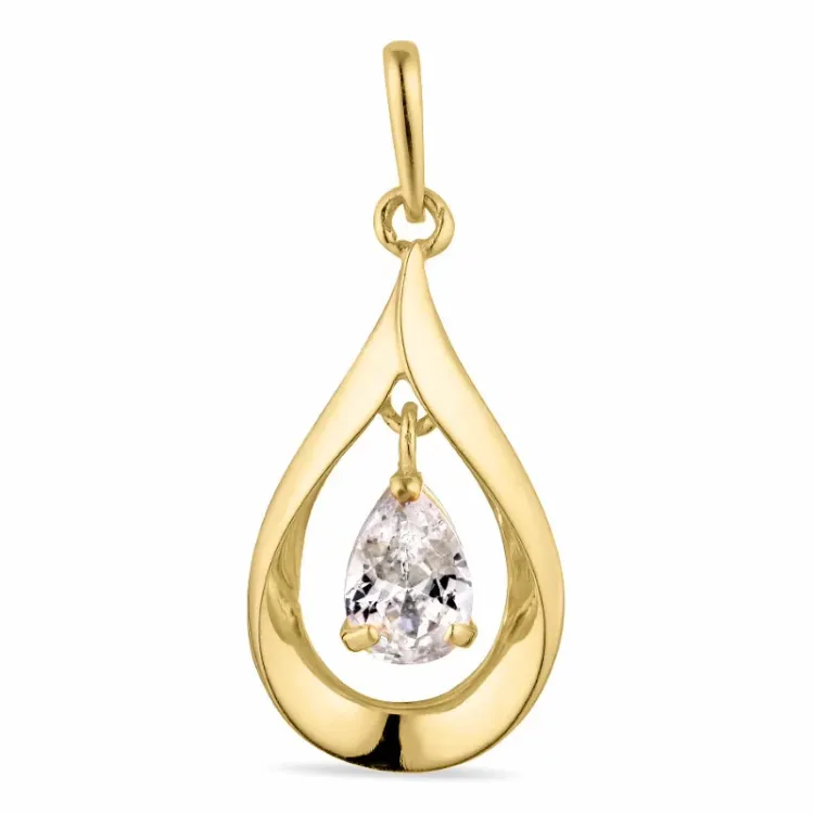 dråpe anheng i 9 karat gull - Gold Collection