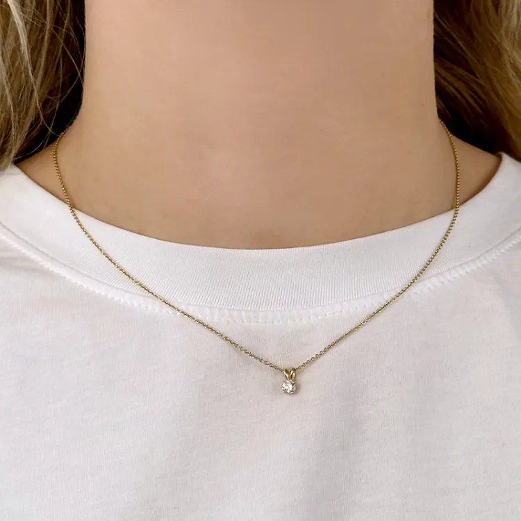 rundt anheng i 9 karat gull - Gold Collection
